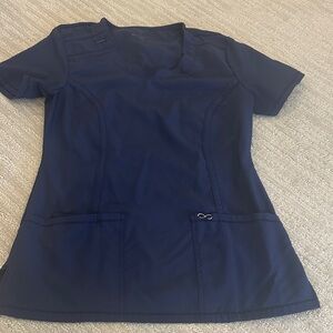 Cherokee Navy Blue Scrub Top